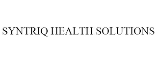 SYNTRIQ HEALTH SOLUTIONS