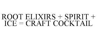 ROOT ELIXIRS + SPIRIT + ICE = CRAFT COCKTAIL