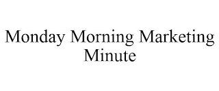 MONDAY MORNING MARKETING MINUTE