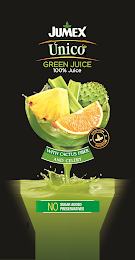 JUMEX UNICO GREEN JUICE 100% JUICE PREMIUM PREMIUM WITH CACTUS FIBER AND CELERY NO SUGAR ADDED PRESERVATIVES