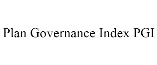 PLAN GOVERNANCE INDEX PGI