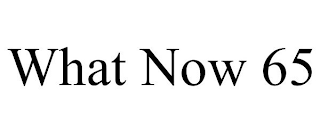 WHAT NOW 65