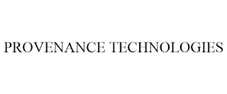 PROVENANCE TECHNOLOGIES