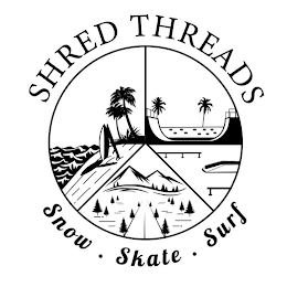 SHRED THREADS SNOW · SKATE · SURF