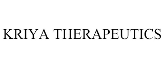 KRIYA THERAPEUTICS