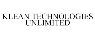 KLEAN TECHNOLOGIES UNLIMITED