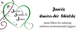 JANIE'S JEWELS & JEMS JANIE'S ENVIRO-AIR SHIELDS NASAL FILTERS FOR REDUCING AIRBORNE ENVIRONMENTAL TRIGGERS