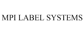 MPI LABEL SYSTEMS