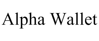 ALPHA WALLET