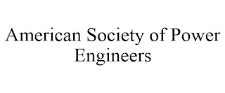 AMERICAN SOCIETY OF POWER ENGINEERS