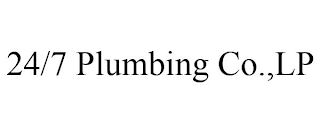 24/7 PLUMBING CO.,LP