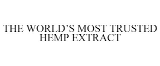 THE WORLD'S MOST TRUSTED HEMP EXTRACT