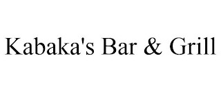 KABAKA'S BAR & GRILL