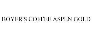 BOYER'S COFFEE ASPEN GOLD