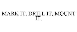 MARK IT. DRILL IT. MOUNT IT.