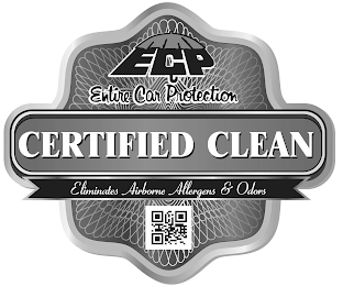 ECP ENTIRE CAR PROTECTION CERTIFIED CLEAN ELIMINATES AIRBORNE ALLERGENS & ODORS