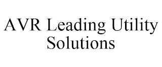 AVR LEADING UTILITY SOLUTIONS