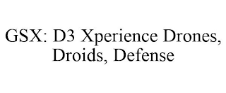 GSX: D3 XPERIENCE DRONES, DROIDS, DEFENSE