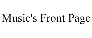 MUSIC'S FRONT PAGE