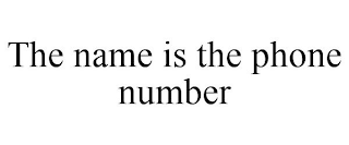 THE NAME IS THE PHONE NUMBER