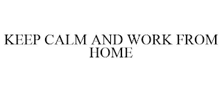 KEEP CALM AND WORK FROM HOME