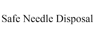 SAFE NEEDLE DISPOSAL