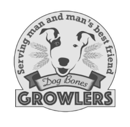 SERVING MAN AND MAN'S BEST FRIEND DOG BONES GROWLERS