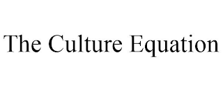 THE CULTURE EQUATION