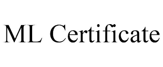 ML CERTIFICATE