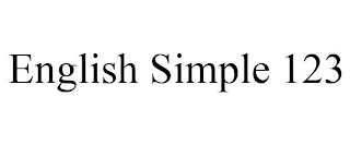 ENGLISH SIMPLE 123