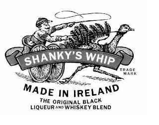 SHANKY'S WHIP MADE IN IRELAND THE ORIGINAL BLACK LIQUEUR AND WHISKEY BLEND