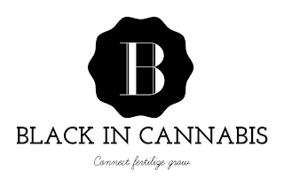B BLACK IN CANNABIS CONNECT FERTILIZE GROW
