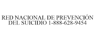 RED NACIONAL DE PREVENCIÓN DEL SUICIDIO 1-888-628-9454