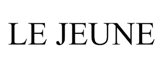 LE JEUNE