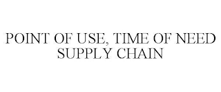 POINT OF USE, TIME OF NEED SUPPLY CHAIN