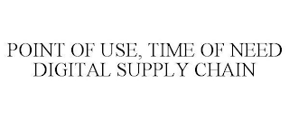 POINT OF USE, TIME OF NEED DIGITAL SUPPLY CHAIN