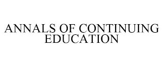 ANNALS OF CONTINUING EDUCATION