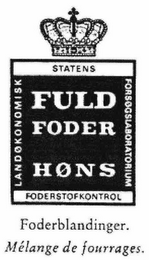 FULD FODER HONS STATENS FODERSTOFKONTROL