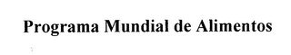 PROGRAMA MUNDIAL DE ALIMENTOS
