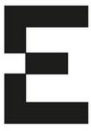 THE SIGN CONSISTS OF A STYLIZED LETTER "E".