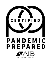 PP CERTIFIED PANDEMIC PREPARED AIB INTERNATIONAL