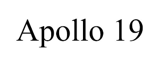 APOLLO 19