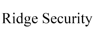 RIDGE SECURITY