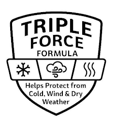 TRIPLE FORCE FORMULA HELPS PROTECT FROM COLD, WIND & DRY WEATHER