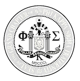 STELLIS AEQUUS DURANDO MDCCCL SEAL OF THE GRAND CHAPTER OF THE PHI KAPPA SIGMA FRATERNITY