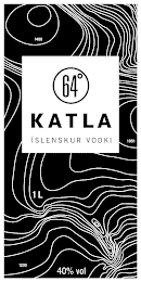 64 DEGREE KATLA ISLENSKUR VODKI 0.5L 40% VOL 1400 1051 1230