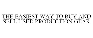 THE EASIEST WAY TO BUY AND SELL USED PRODUCTION GEAR