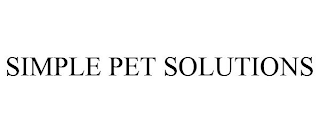 SIMPLE PET SOLUTIONS