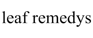 LEAF REMEDYS