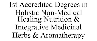 1ST ACCREDITED DEGREES IN HOLISTIC NON-MEDICAL HEALING NUTRITION & INTEGRATIVE MEDICINAL HERBS & AROMATHERAPY